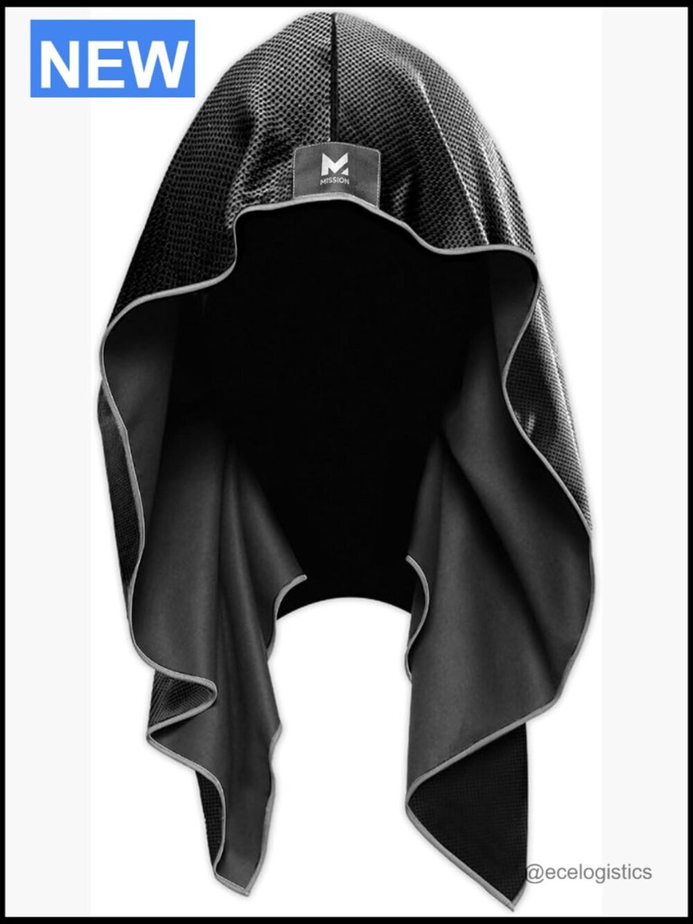 Cooling Hoodie Towel, Instantly Cools, UPF 50, Reusable, Sports & Gym